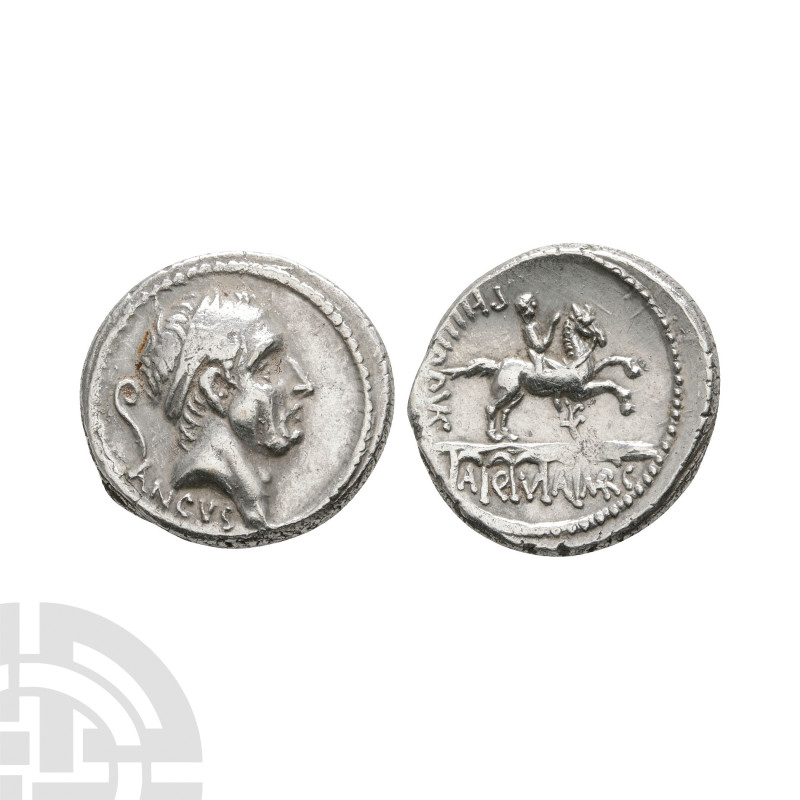 Ancient Roman Republican Coins - L Marcius Philippus - Ancus Marcius AR Denarius...