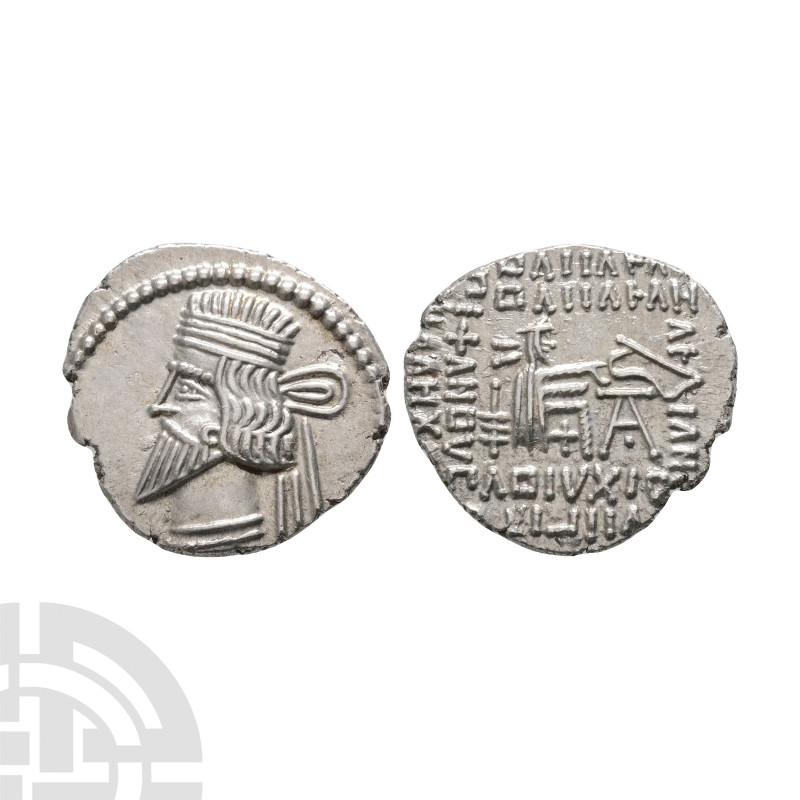 Ancient Greek Coins - Parthia - Vardanes I - AR Drachm
40-45 A.D. Obv: profile ...