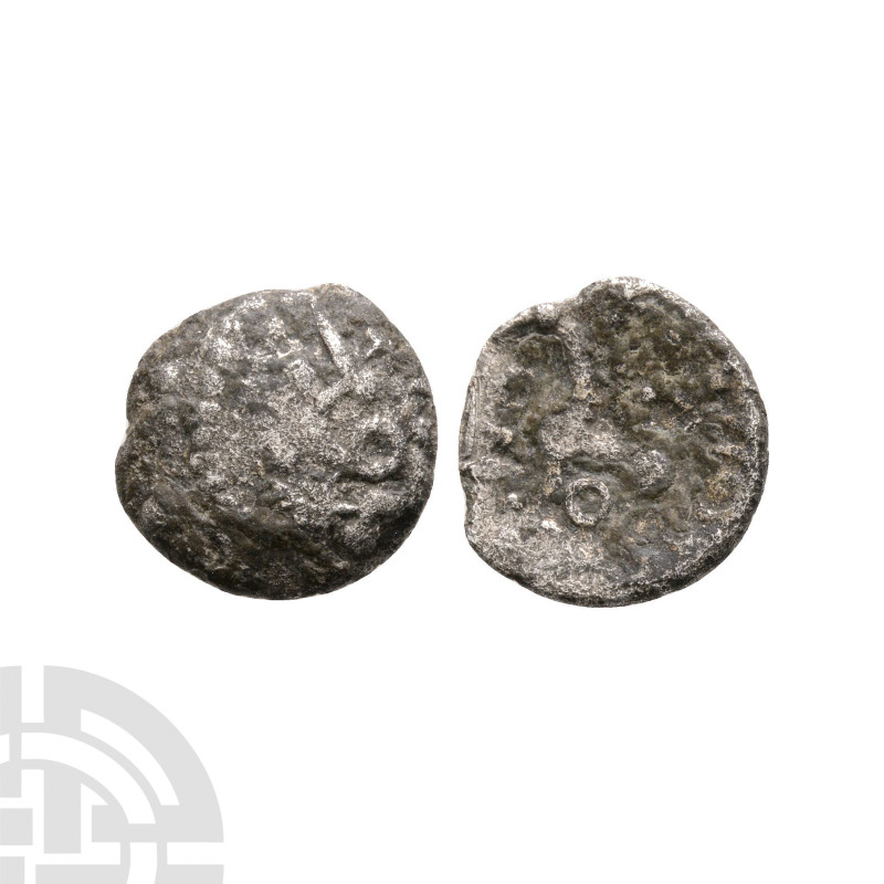 Celtic Iron Age Coins - East Wiltshire Group - Six-Spoked Pellet Ring AR Unit
C...