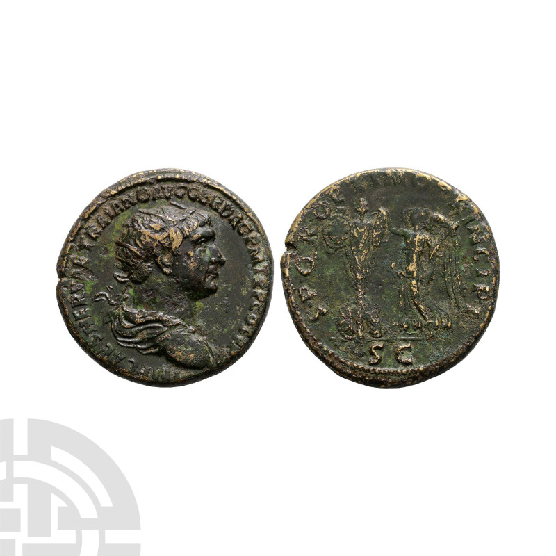 Ancient Roman Imperial Coins - Trajan - Victory Dupondius
103-111 A.D. Rome min...