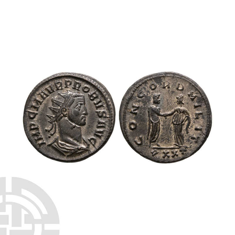 Ancient Roman Imperial Coins - Probus - Concord AE Antoninianus
280 A.D. Ticinu...