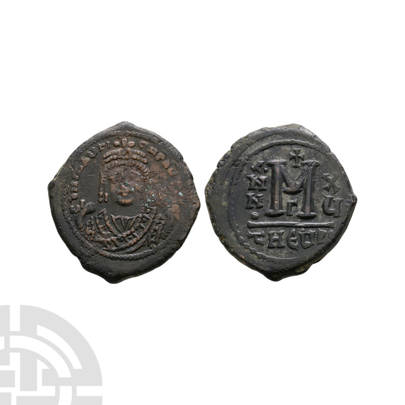 Byzantine Coins - Maurice Tiberius - AE Follis
582-602 A.D. Antioch mint, year ...