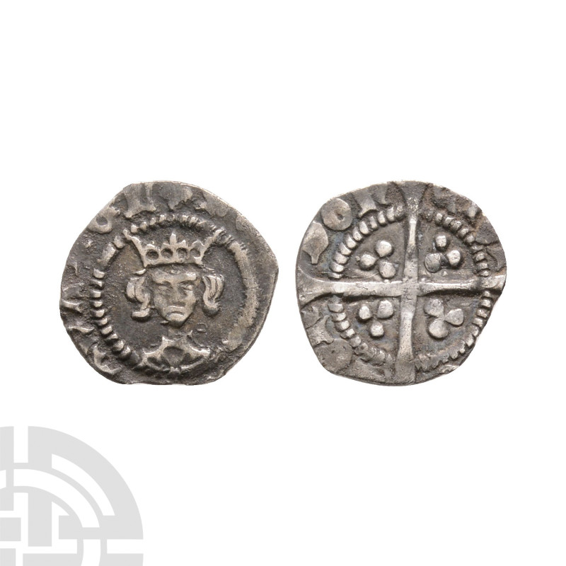 English Medieval Coins - Henry VIII - London - AR Halfpenny
1509-1526 A.D. Firs...