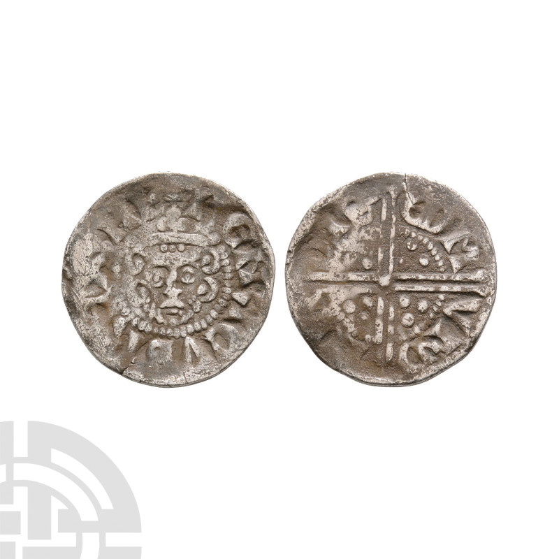 English Medieval Coins - Henry III - Bury St Edmunds / Ion - Long Cross AR Penny...