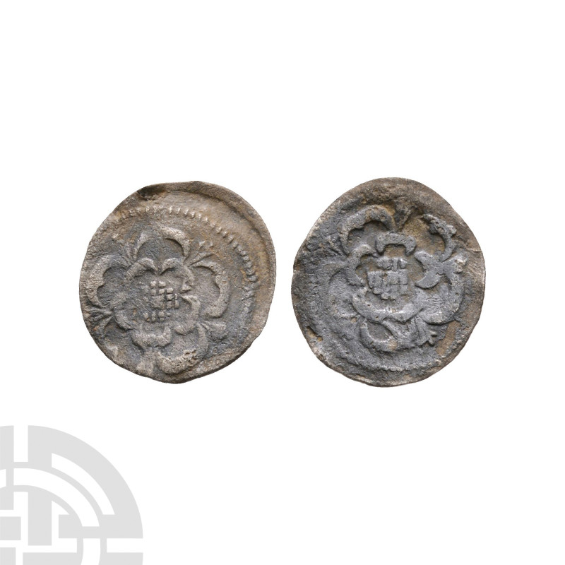 English Stuart Coins - Charles I - AR Halfpenny
1625-1648 A.D. Obv: rose. Rev: ...