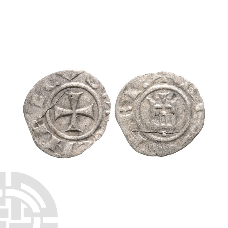 World Coins - Crusader Issues - Cyprus - Henry I - AR Denier
1218-1253 A.D. Obv...