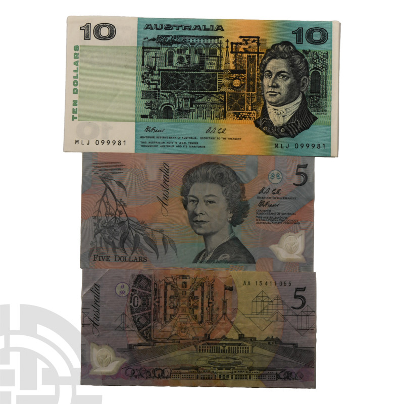 Banknotes - Australia - $5 and $10 Banknote Group [3]
20th century A.D. Group c...