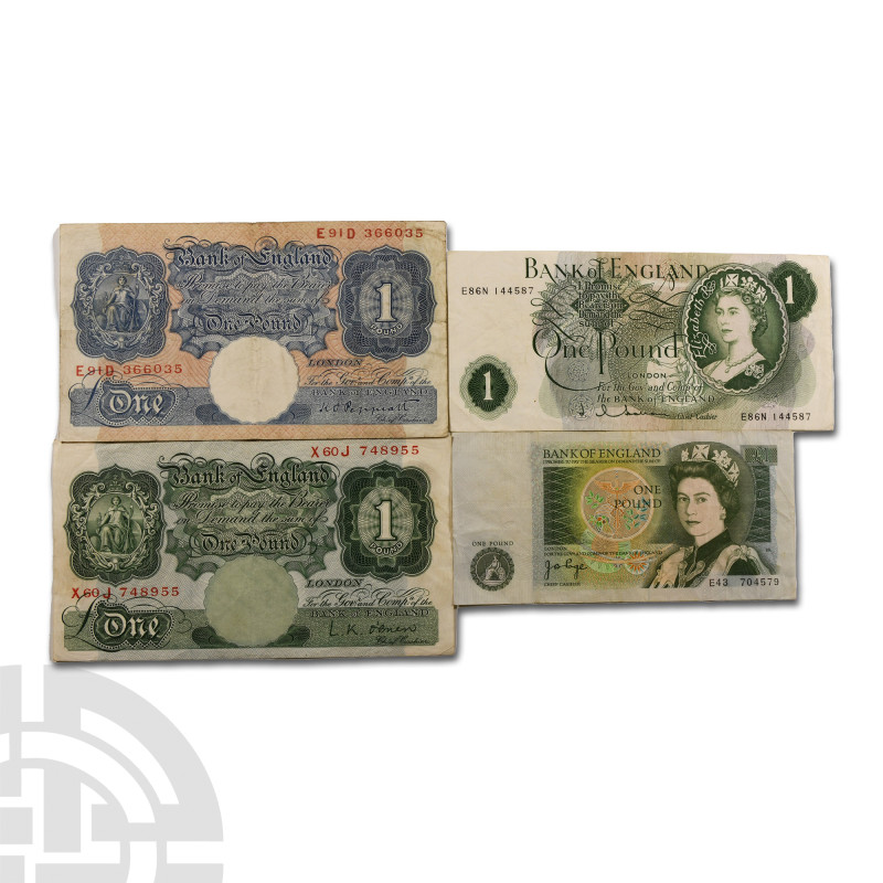 Banknotes - England - £1 (3) and £5 Banknotes [4]
20th century A.D. Group compr...