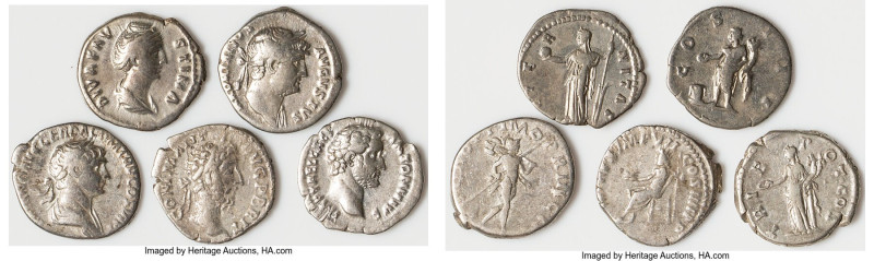 ANCIENT LOTS. Roman Imperial. Lot of five (5) AR denarii. Fine-VF. Includes: Fiv...