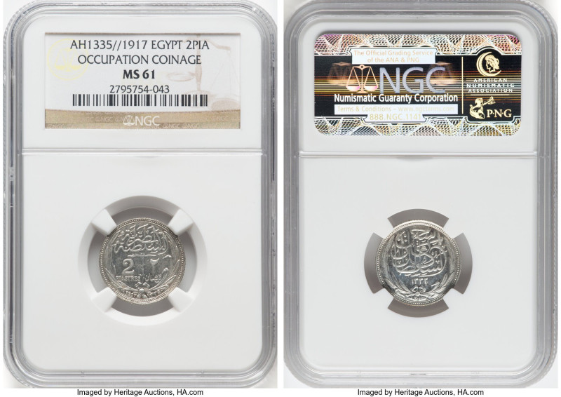 British Occupation. Hussein Kamil 4-Piece Lot of Certified Assorted Issues NGC, ...