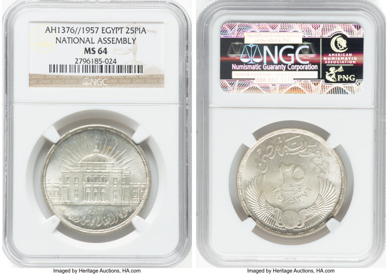 Republic 4-Piece Lot of Certified Assorted Commemorative Multiple Piastres NGC, ...