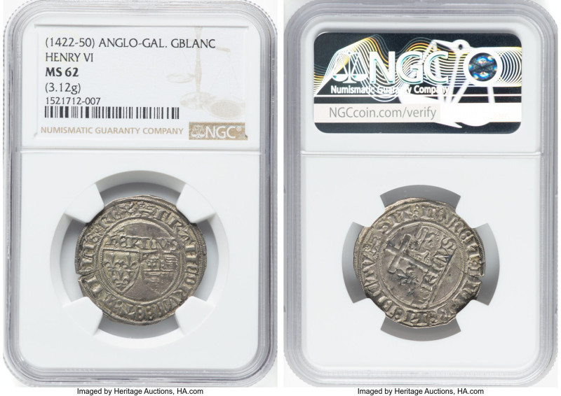 Anglo-Gallic. Henry VI (1422-1461) Grand Blanc ND (1422-1450) MS62 NGC, Paris mi...