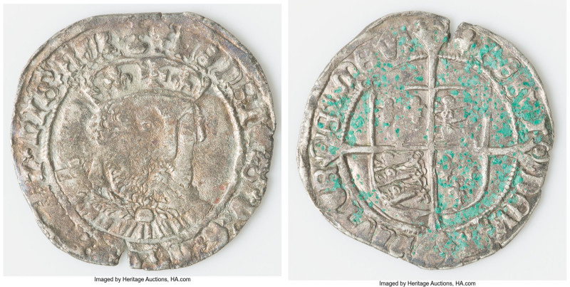 Henry VIII (1509-1547) Groat (4 Pence) ND (1544-1547) VF (Verdigris), Tower mint...