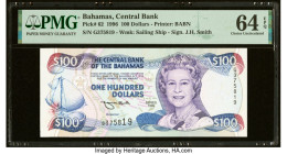 Bahamas Central Bank 100 Dollars 1996 Pick 62 PMG Choice Uncirculated 64 EPQ. HID09801242017 © 2023 Heritage Auctions | All Rights Reserved