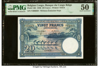 Belgian Congo Banque du Congo Belge 20 Francs 10.04.1946 Pick 15E PMG About Uncirculated 50. HID09801242017 © 2023 Heritage Auctions | All Rights Rese...