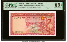 Belgian Congo Banque Centrale du Congo Belge 50 Francs 1.7.1959 Pick 32 PMG Gem Uncirculated 65 EPQ. HID09801242017 © 2023 Heritage Auctions | All Rig...