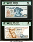 Belgium Nationale Bank Van Belgie 500; 1000 Francs 8.4.1971; 13.7.1961 Pick 135b; 136a Two Examples PMG Choice About Unc 58; Choice About Unc 58 EPQ. ...