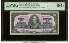 Canada Bank of Canada $10 2.1.1937 BC-24b PMG Gem Uncirculated 66 EPQ. HID09801242017 © 2023 Heritage Auctions | All Rights Reserved