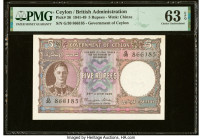 Ceylon Government of Ceylon 5 Rupees 24.6.1945 Pick 36 PMG Choice Uncirculated 63 EPQ. HID09801242017 © 2023 Heritage Auctions | All Rights Reserved