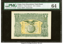 China Gwa Swarmwun Yiack Bank 1 Dollar 1914 Pick UNL PMG Choice Uncirculated 64. HID09801242017 © 2023 Heritage Auctions | All Rights Reserved