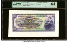 Costa Rica Banco Internacional de Costa Rica 100 Colones ND (1924-27) Pick 189p1 Front Proof PMG Choice Uncirculated 64. From The Ibrahim Salem Collec...