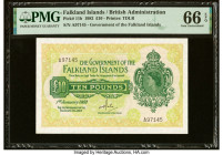 Falkland Islands Government of the Falkland Islands 10 Pounds 1.1.1982 Pick 11b PMG Gem Uncirculated 66 EPQ. HID09801242017 © 2023 Heritage Auctions |...