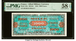 France Allied Military Currency 1000 Francs 1944 Pick 125c PMG Choice About Unc 58 EPQ. From The Ibrahim Salem Collection HID09801242017 © 2023 Herita...