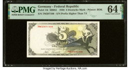Germany Federal Republic Bank Deutscher Lander 5 Deutsche Mark 9.12.1948 Pick 13i PMG Choice Uncirculated 64 EPQ. From The Ibrahim Salem Collection HI...