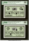 Ireland Provincial Bank of Ireland Limited 1 Pound 1.12.1926; 1.9.1926 Pick 346p1; 346p2 Two Remainders PMG Gem Uncirculated 66 EPQ (2). POCs are pres...