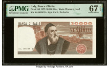 Italy Banco d'Italia 20,000 Lire 1975 Pick 104 PMG Superb Gem Unc 67 EPQ. From The Ibrahim Salem Collection HID09801242017 © 2023 Heritage Auctions | ...