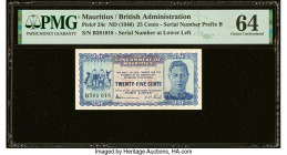 Mauritius Government of Mauritius 25 Cents ND (1940) Pick 24c PMG Choice Uncirculated 64. HID09801242017 © 2023 Heritage Auctions | All Rights Reserve...