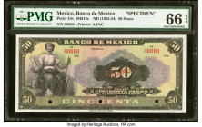 Mexico Banco de Mexico 50 Pesos ND (1925-34) Pick 24s Specimen PMG Gem Uncirculated 66 EPQ. Three POCs. HID09801242017 © 2023 Heritage Auctions | All ...