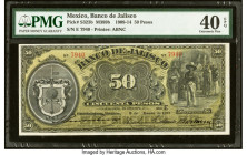 Mexico Banco De Jalisco 50 Pesos 5.1.1911 Pick S323b M389b PMG Extremely Fine 40 EPQ. HID09801242017 © 2023 Heritage Auctions | All Rights Reserved