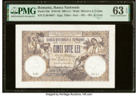 Romania Banca Nationala 500 Lei 1916-20 Pick 22d PMG Choice Uncirculated 63 EPQ. From The Ibrahim Salem Collection HID09801242017 © 2023 Heritage Auct...