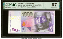 Slovakia Slovak National Bank 1000 Korun 1999 Pick 32 PMG Superb Gem Unc 67 EPQ. From The Ibrahim Salem Collection HID09801242017 © 2023 Heritage Auct...