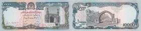 Afghanistan, 10000 Afghanis, 1993, UNC, p63a
Bank Holigrams at left, Gateway Minarets at left