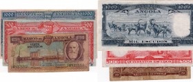 Angola, 20 Escudos,500 Escudos, 1000 Escudos, FINE- VF- XF (-), 1956-1962-1970, p87-p95-p98, (TOTAL 3 BANKNOTES)
serial number: 14P1373702, 21cC 0343...