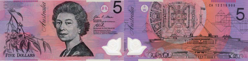 Australia, 5 Dollars, 2012, UNC, p57g
Queen Elizabeth II portrait, serial numbe...