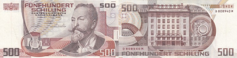 Austria, 500 Shillings, 1985, XF (+), p151
serial number: D 808940M