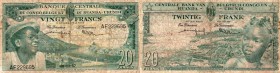 Belgium Congo, 20 Francs, 1957, POOR, p31
serial number: AF 229695