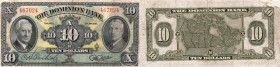 Canada, 10 Dollars, 1938, FINE / VF
The Dominion Bank, serial number: 467024