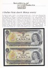 Canada, 1 Dollar, 1973, UNC, p85a, uncut two banknots, FOLDER
UNCUT TWO BANKNOTES, Queen Elizabeth II portrait, serial number: BFL1156290- BFL1158790