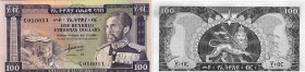 Ethiopia, 100 Dollars, 1966, AUNC, p29a
Rock Church at left, Arms at back, Serial No: C 010011