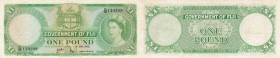 Fiji, 1 Pound, 1965, XF, p53g
Queen Elizabeth II, serial number: C/18 120208