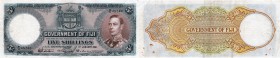 Fiji, 5 Shillings, 1941, XF-AUNC, p37d
Portrait King George IV at right, Signature; Robertson-Hayward-Banting, Serial No: B/3 48,540