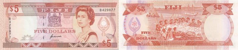 Fiji, 5 Dollars, 1989, UNC, p91a
Serial No: B 429877