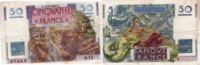 France, 50 Francs, 1947, VF, p127b
serial number: D.71 47484, signs: Rousseau / Gargam