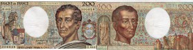 France, 200 Francs, 1986, XF, p154b
serial number: H.043 300028