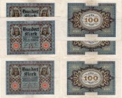 Germany, 100 Mark, 1920, VF-XF, p69a, (TWO BANKNOTES)
serial number: D.4915938, D.7338082