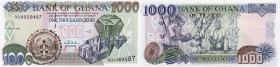 Ghana, 1000 Cedis, 2003, UNC, p32i
Jewels at right, Arms at left, Serial No: NU 4959487
